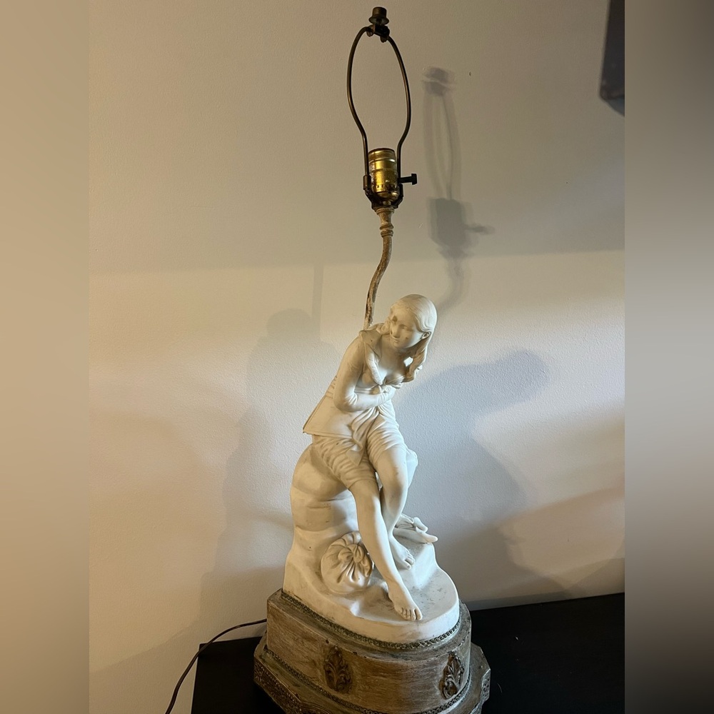 1848 John Bell Minton Parian  “Dorothea” Lamp Rare Don Quixote Collectible - Picture 2 of 5